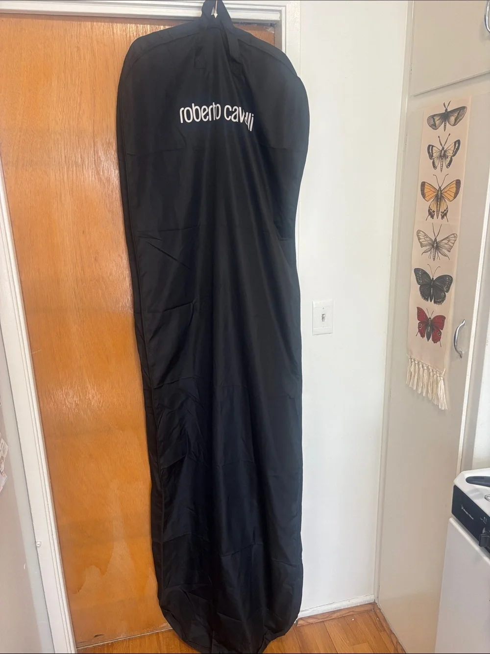 Roberto Cavalli Black Garment Cover with White Logo